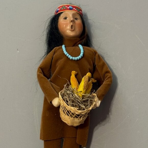 Vintage Byers Choice Carolers Christmas Figurine Chalfont Native Western Boy - Picture 1 of 4